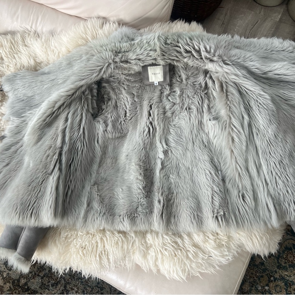 Mason Light Gray Shearling Jacket - Picture 4 of 8